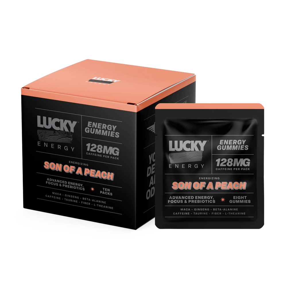 Gummies carton and pouch, Son of a Peach